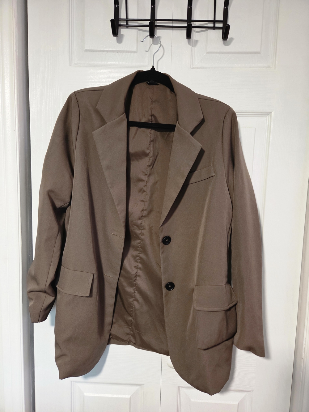 Taupe Women’s Relaxed Blazer Jacket